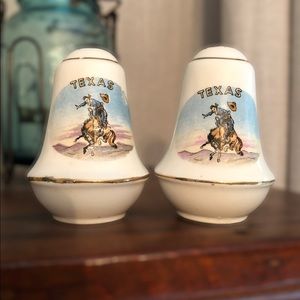 Vintage Texas salt and pepper shakers